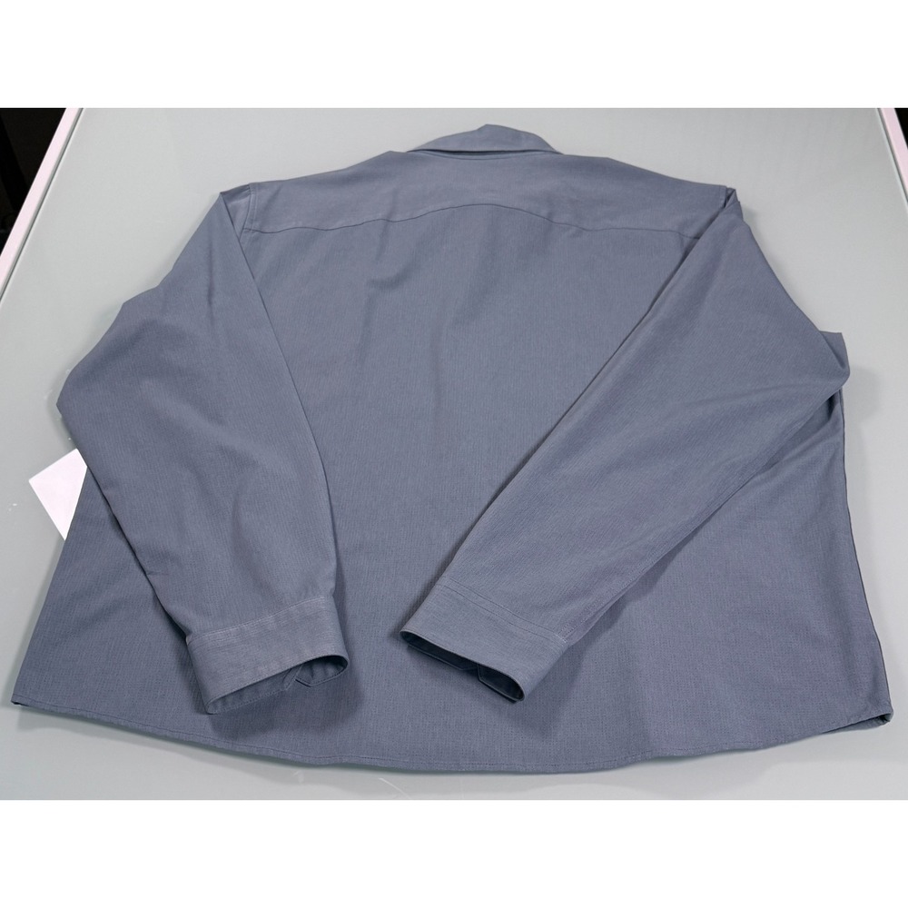 FLX Urban Commuter Performance Long Sleeve Tech Shirt Mens Slate Blue - XXL Slim - Picture 3 of 11